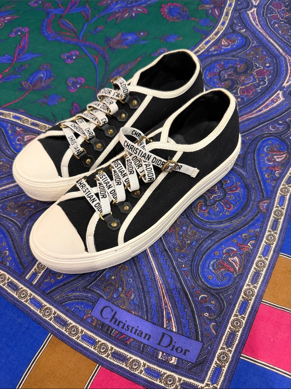 CHRISTIAN DIOR WALK’N’DIOR Canvas Low Top Sneakers